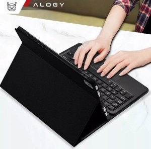 Etui ochronne z klawiaturą do Apple iPad Pro 13" M4 2024 7gen Alogy Keyboard case z miejscem na rysik klawiatura Bluetooth czarne 3