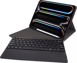 Etui ochronne z klawiaturą do Apple iPad Pro 13" M4 2024 7gen Alogy Keyboard case z miejscem na rysik klawiatura Bluetooth czarne 6