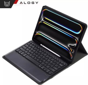 Etui ochronne z klawiaturą do Apple iPad Pro 13" M4 2024 7gen Alogy Keyboard case z miejscem na rysik klawiatura Bluetooth czarne 10