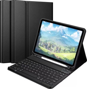Etui ochronne z klawiaturą do Apple iPad Pro 11" M4 2024 Alogy Keyboard case z miejscem na rysik klawiatura Bluetooth czarne 13