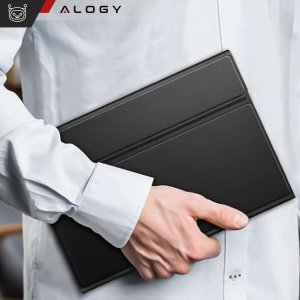 Etui ochronne z klawiaturą do Apple iPad Pro 11" M4 2024 Alogy Keyboard case z miejscem na rysik klawiatura Bluetooth czarne 10