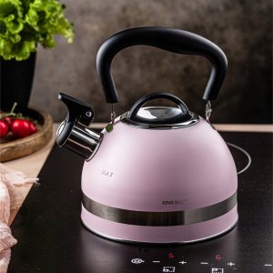 CZAJNIK 1,8L Z GWIZDKIEM KINGHOFF KH-1856 różowy 2