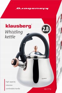 CZAJNIK STALOWY Z GWIZDKIEM 2,8L KLAUSBERG KB-7776 5