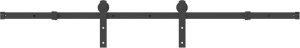 System do montażu drzwi przesuwnych, 183 cm, stal, czarny 1