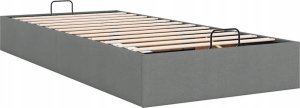 vidaXL Rama łóżka otomana bez materaca, szara, 90x190 cm, tkanina 6