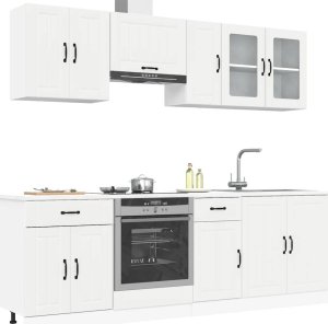 Zestaw szafek kuchennych, Kalmar, 8-częściowy, biała 1