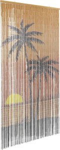 Zasłona przeciw owadom Palm Tree Print 100x200 cm Bambus 1