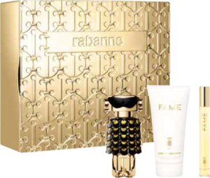 Zestaw Paco Rabanne Fame woda perfumowana 50ml + balsam do ciala 75ml + woda perfumowana 10ml 1