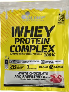 Olimp Whey Protein Complex 100% - 35 g - Biała czekolada z maliną 1