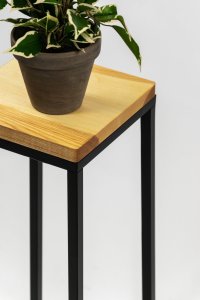 MAK FLOWER STAND LAVALXS BLACK OAK 19X19X47 3