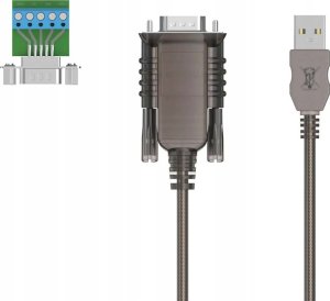 Kabel USB Unitek USB-A - RS-422 1.5 m Czarny (Y-108301-1.5M) 2