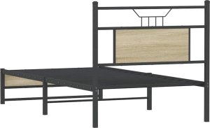 vidaXL vidaXL Łóżko bez materaca, dąb sonoma, 80x200 cm 8