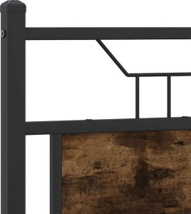 vidaXL vidaXL Łóżko bez materaca, przydymiony dąb, 120x200 cm 9