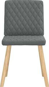 vidaXL Krzesła stołowe, 2 szt., ciemnoszare, obite tkaniną 3