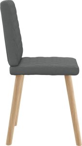 vidaXL Krzesła stołowe, 2 szt., ciemnoszare, obite tkaniną 5