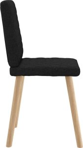 vidaXL Krzesła stołowe, 6 szt., czarne, obite tkaniną 5