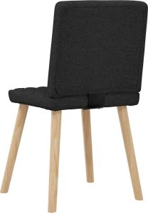 vidaXL Krzesła stołowe, 6 szt., czarne, obite tkaniną 6