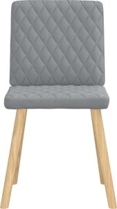 vidaXL Krzesła stołowe, 6 szt., jasnoszare, tapicerowane tkaniną 3