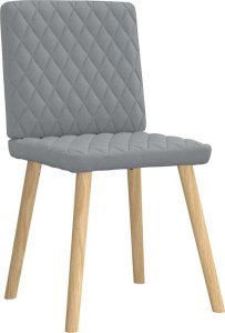 vidaXL Krzesła stołowe, 6 szt., jasnoszare, tapicerowane tkaniną 4