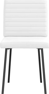vidaXL Krzesła stołowe, 6 szt., białe, sztuczna skóra 4