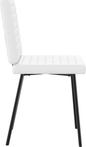 vidaXL Krzesła stołowe, 6 szt., białe, sztuczna skóra 5