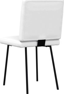 vidaXL Krzesła stołowe, 6 szt., białe, sztuczna skóra 6