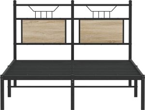vidaXL vidaXL Łóżko bez materaca, dąb sonoma, 120x200 cm 6