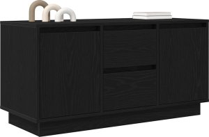 vidaXL Szafka RTV z oświetleniem LED Czarny Dąb 100x41x50 cm 5