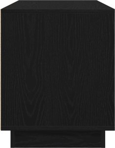 vidaXL Szafka RTV z oświetleniem LED Czarny Dąb 100x41x50 cm 8