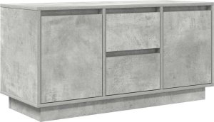 vidaXL Szafka RTV z oświetleniem LED Betonowa Szara 100x41x50 cm 3