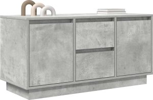 vidaXL Szafka RTV z oświetleniem LED Betonowa Szara 100x41x50 cm 5