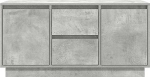 vidaXL Szafka RTV z oświetleniem LED Betonowa Szara 100x41x50 cm 7
