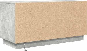 vidaXL Szafka RTV z oświetleniem LED Betonowa Szara 100x41x50 cm 9