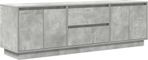 vidaXL Szafka RTV z oświetleniem LED Beton Szary 160,5x41x50 cm 3