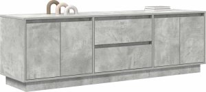 vidaXL Szafka RTV z oświetleniem LED Beton Szary 160,5x41x50 cm 5