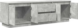 vidaXL Szafka RTV z oświetleniem LED Beton Szary 160,5x41x50 cm 6