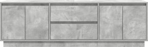 vidaXL Szafka RTV z oświetleniem LED Beton Szary 160,5x41x50 cm 7