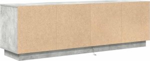 vidaXL Szafka RTV z oświetleniem LED Beton Szary 160,5x41x50 cm 9