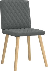 vidaXL Krzesła stołowe, 4 szt., ciemnoszare, obite tkaniną 3