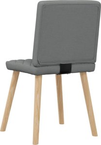 vidaXL Krzesła stołowe, 4 szt., ciemnoszare, obite tkaniną 6