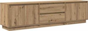 vidaXL Szafka RTV z oświetleniem LED Dąb Artisan 193,5x41x50 cm 3
