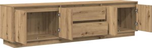 vidaXL Szafka RTV z oświetleniem LED Dąb Artisan 193,5x41x50 cm 6