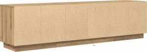 vidaXL Szafka RTV z oświetleniem LED Dąb Artisan 193,5x41x50 cm 9