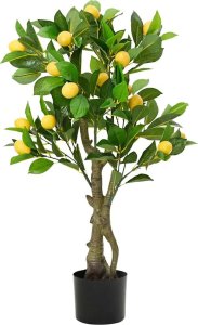 vidaXL Sztuczne drzewo cytrynowe 234 liście 90 cm zielone 1