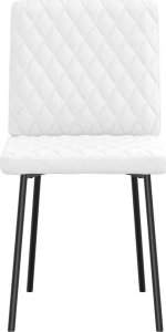 vidaXL Krzesła stołowe, 2 szt., białe, obite sztuczną skórą 4