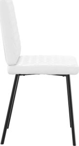vidaXL Krzesła stołowe, 2 szt., białe, obite sztuczną skórą 5