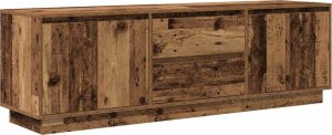 vidaXL Szafka RTV z oświetleniem LED Stare drewno 160,5x41x50 cm 3