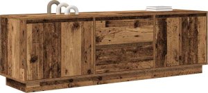 vidaXL Szafka RTV z oświetleniem LED Stare drewno 160,5x41x50 cm 5