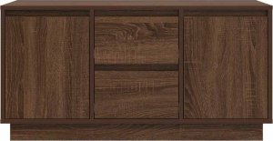 vidaXL Szafka RTV z oświetleniem LED Brązowy Dąb 100x41x50 cm 7