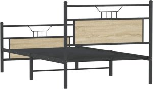 vidaXL Łóżko bez materaca, dąb sonoma, 100x190 cm 8